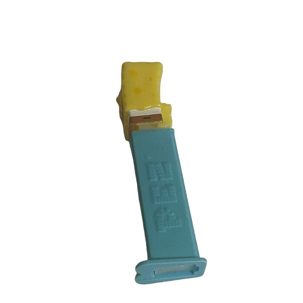 Pez Dispenser 2004 Viacom Sponge Bob Square Pants Blue Body Footed 4 7/8 Hungary